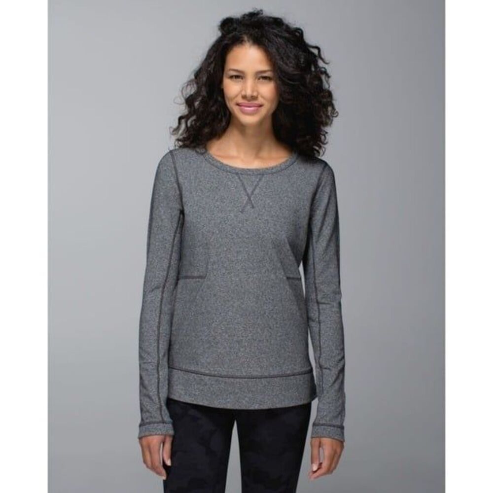 Lululemon Exhalation II Heathered Pullover Size 10 - Picture 1 of 9